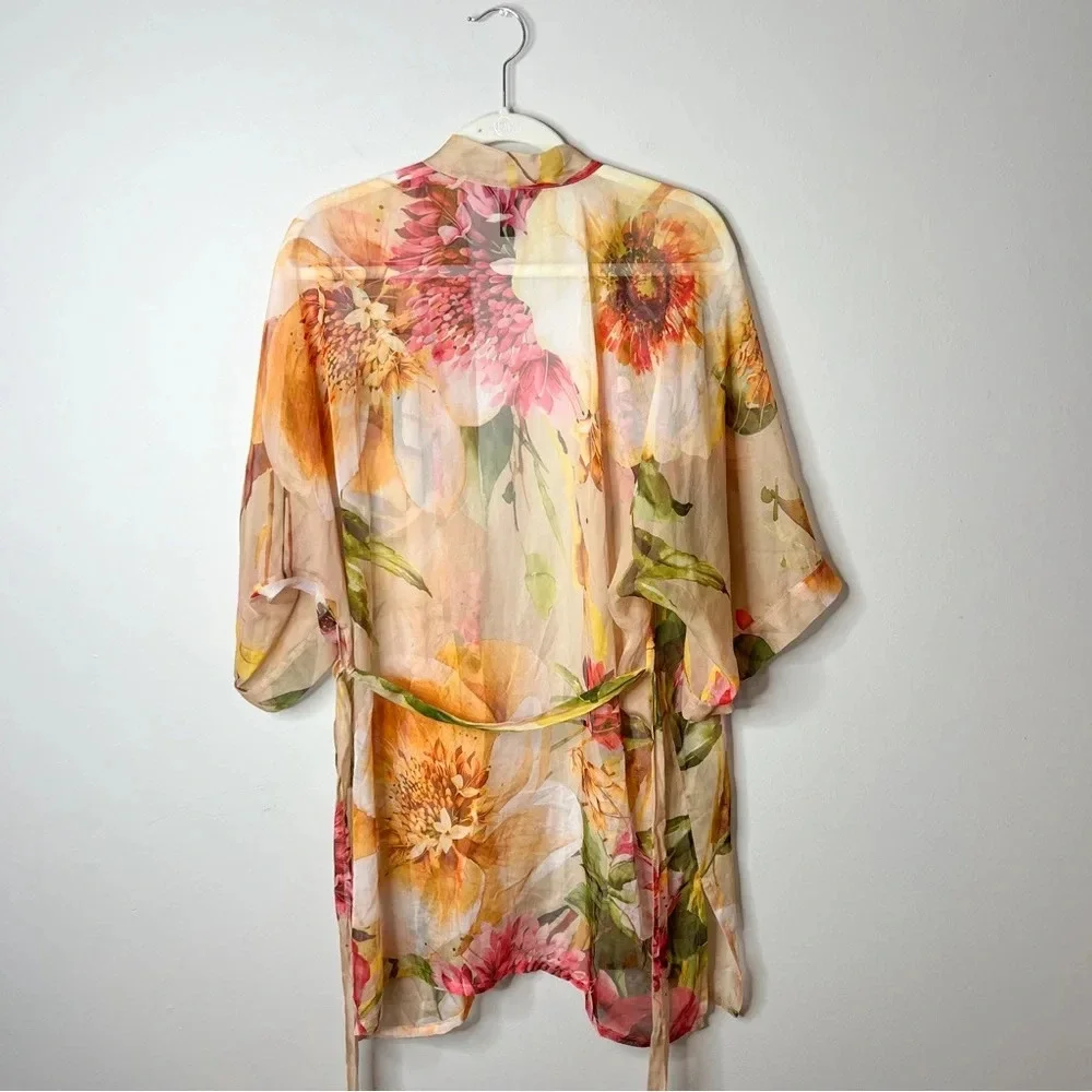 Samantha Chang Lifestyle Printed Short Kimono